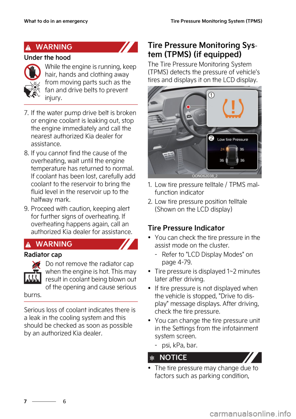 KIA TELLURIDE 2023  Owners Manual �8�I�B�U��U�P��E�P��J�O��B�O��F�N�F�S�H�F�O�D�Z
�
�
�5�J�S�F��1�S�F�T�T�V�S�F��.�P�O�J�U�P�S�J�O�H��4�Z�T�U�F�N��	�5�1�.�4�

�8�"�3�/�*�/�(
�6�O�E�F�S��U�I�F��I�P�P�E
�8�I�J�M�F��U�I�F�