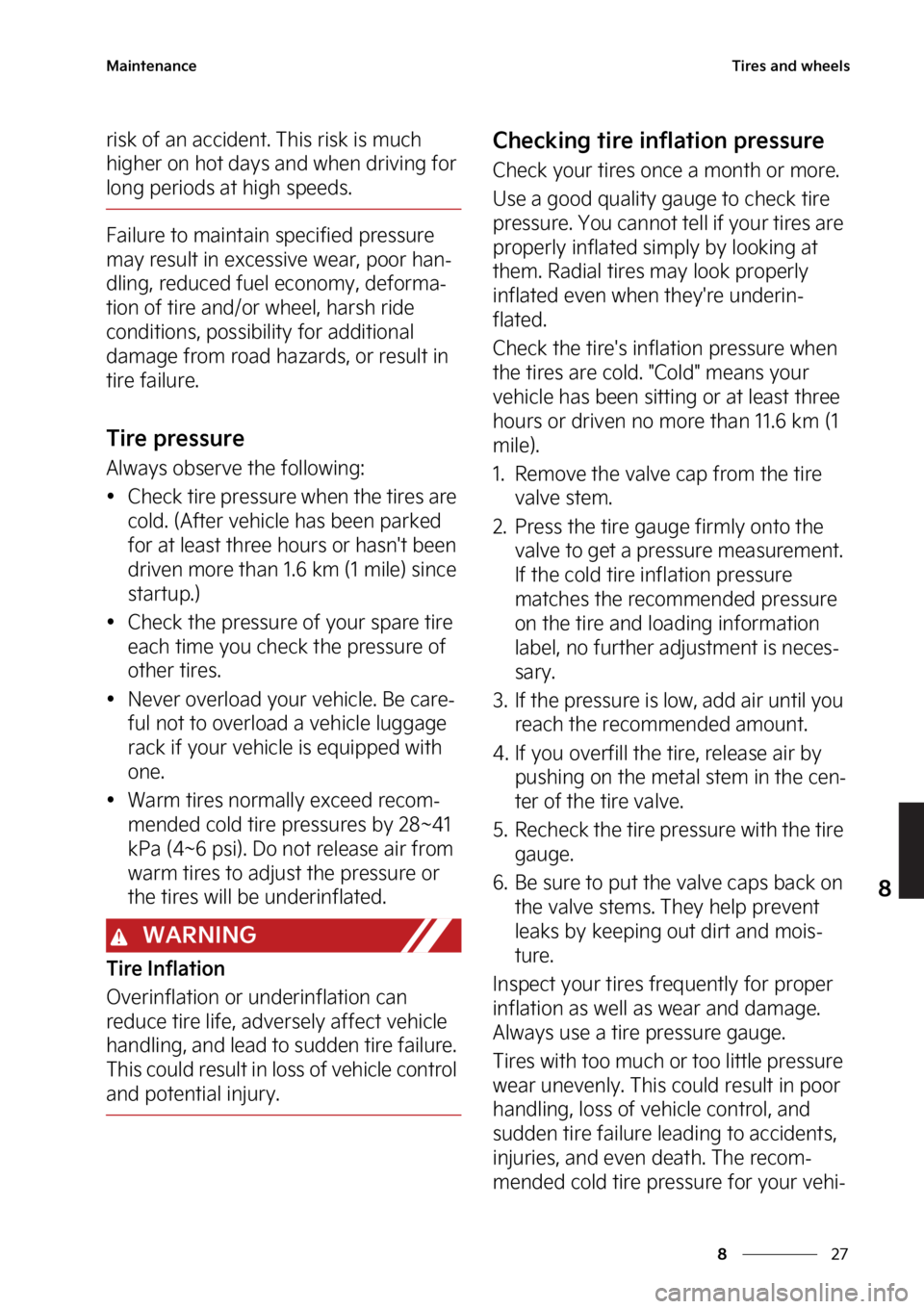 KIA TELLURIDE 2023  Owners Manual ��
�
�
�.�B�J�O�U�F�O�B�O�D�F�5�J�S�F�T��B�O�E��X�I�F�F�M�T
�S�J�T�L��P�G��B�O��B�D�D�J�E�F�O�U���5�I�J�T��S�J�T�L��J�T��N�V�D�I�
�I�J�H�I�F�S��P�O��I�P�U��E�B�Z�T��B�O�E��X�I�F�O�