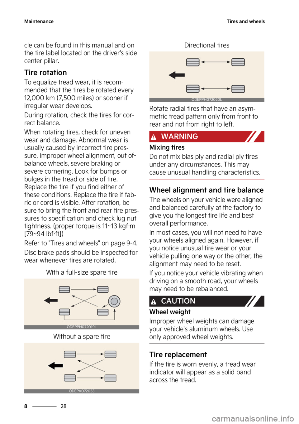 KIA TELLURIDE 2023  Owners Manual �.�B�J�O�U�F�O�B�O�D�F
��
�
�5�J�S�F�T��B�O�E��X�I�F�F�M�T
�D�M�F��D�B�O��C�F��G�P�V�O�E��J�O��U�I�J�T��N�B�O�V�B�M��B�O�E��P�O�
�U�I�F��U�J�S�F��M�B�C�F�M��M�P�D�B�U�F�E ��P�O��U�I