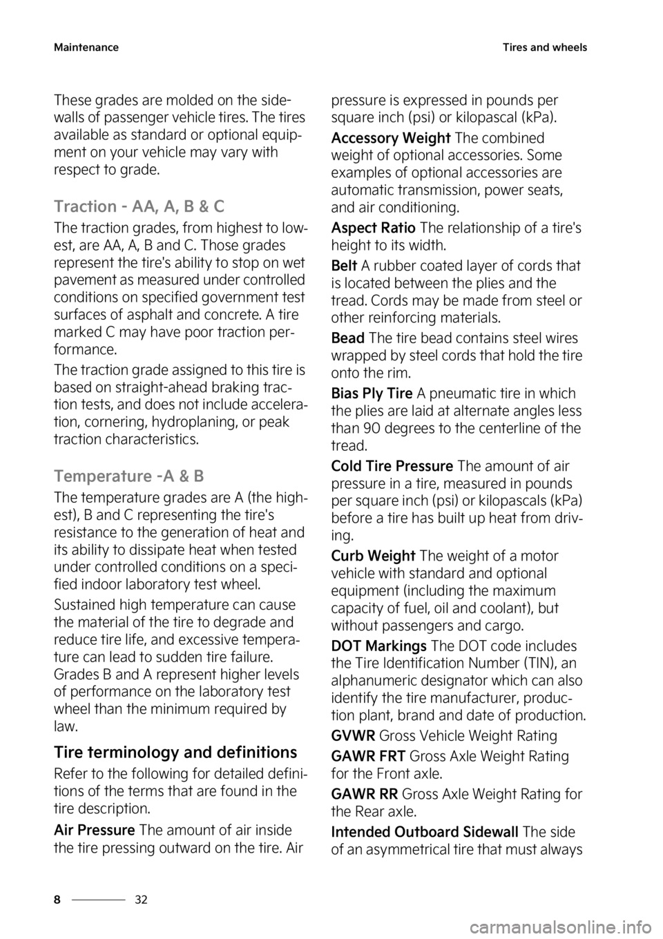 KIA TELLURIDE 2023  Owners Manual �.�B�J�O�U�F�O�B�O�D�F
��
�
�5�J�S�F�T��B�O�E��X�I�F�F�M�T
�5�I�F�T�F��H�S�B�E�F�T��B�S�F��N�P�M�E�F�E��P�O��U�I�F��T�J�E�F�
�X�B�M�M�T��P�G��Q�B�T�T�F�O�H�F�S��W�F�I�J�D�M�F��U�J�S�F�