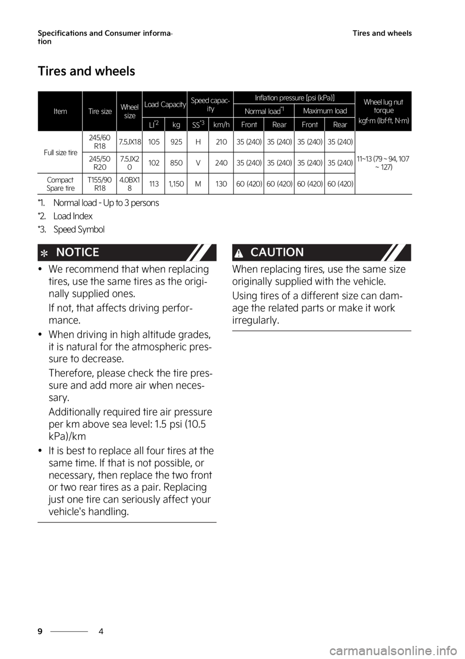 KIA TELLURIDE 2023  Owners Manual �4�Q�F�D�J�G�J�D�B�U�J�P�O�T��B�O�E��$�P�O�T�V�N�F�S��J�O�G�P�S�N�B-
�U�J�P�O
�
�
�5�J�S�F�T��B�O�E��X�I�F�F�M�T
�5�J�S�F�T��B�O�E��X�I�F�F�M�T
�/�0�5�*�$�&
