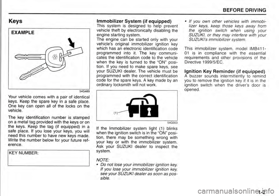 SUZUKI JIMNY 2010  Owners Manual 