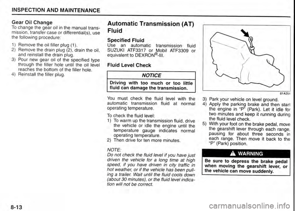 SUZUKI JIMNY 2011  Owners Manual 
