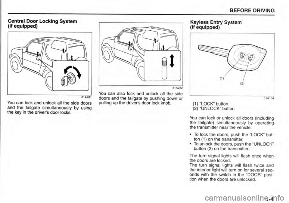 SUZUKI JIMNY 2010  Owners Manual 