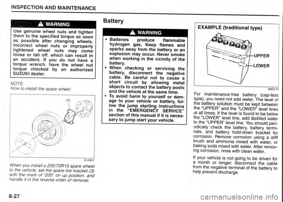 SUZUKI JIMNY 2015  Owners Manual 