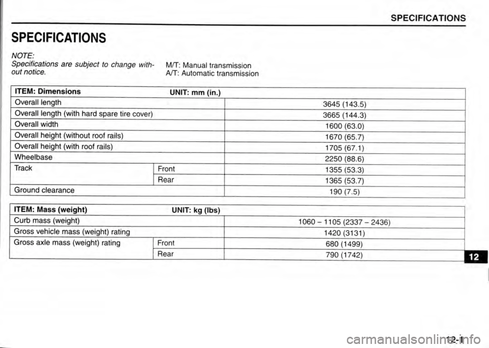 SUZUKI JIMNY 2010  Owners Manual 