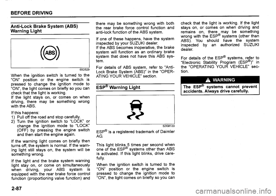 SUZUKI SX4 2015  Owners Manual 