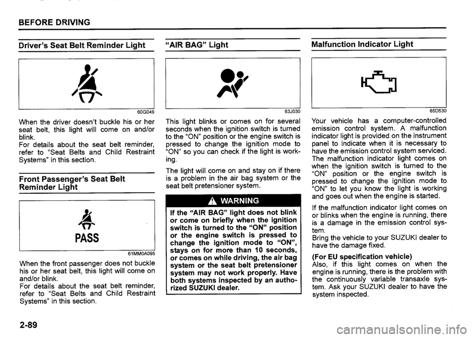 SUZUKI SX4 2015  Owners Manual 