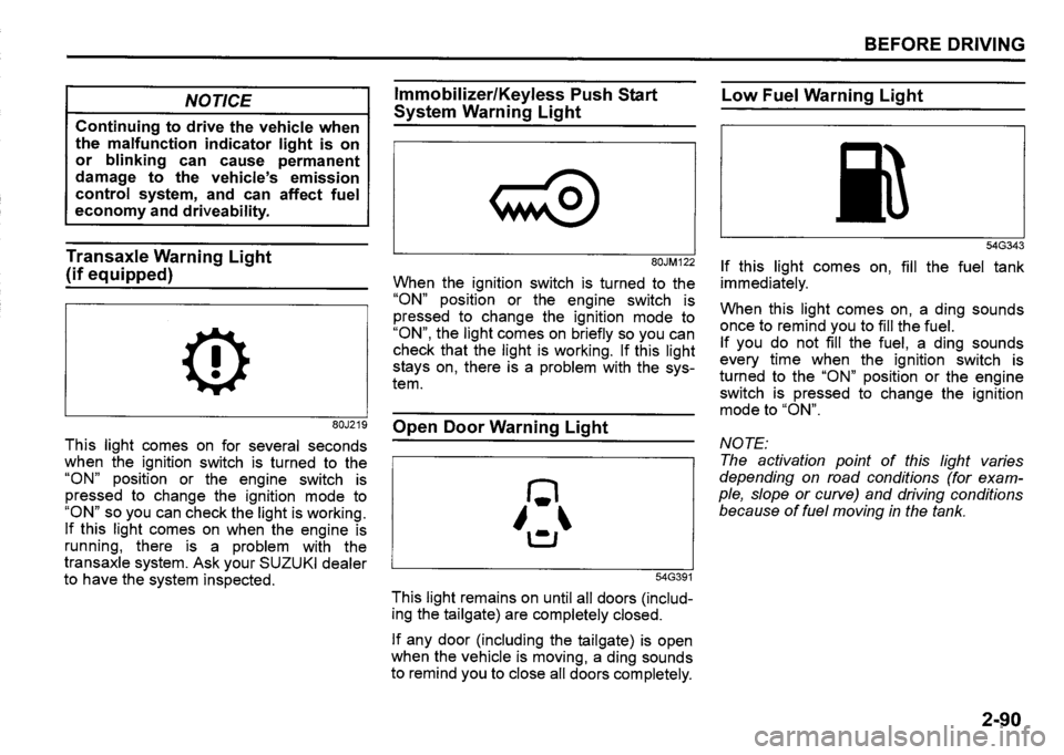 SUZUKI SX4 2015  Owners Manual 