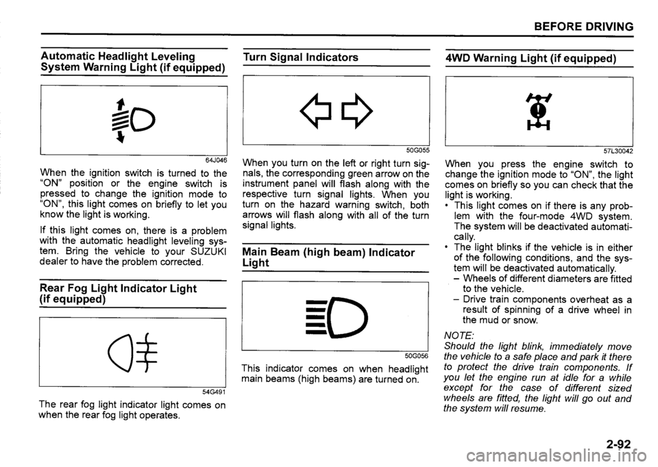 SUZUKI SX4 2015  Owners Manual 