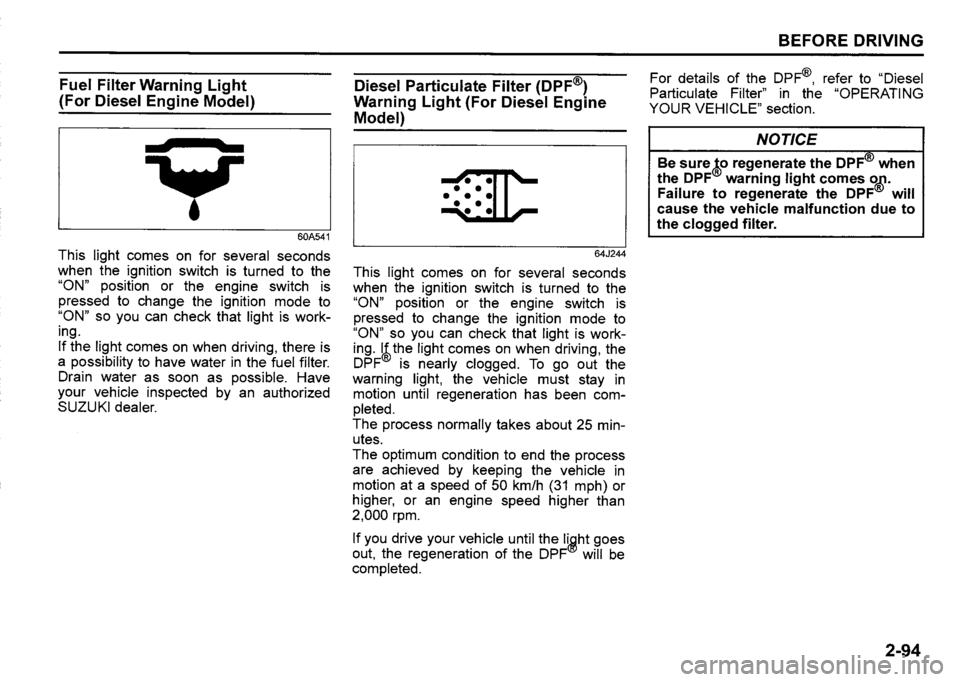 SUZUKI SX4 2015  Owners Manual 