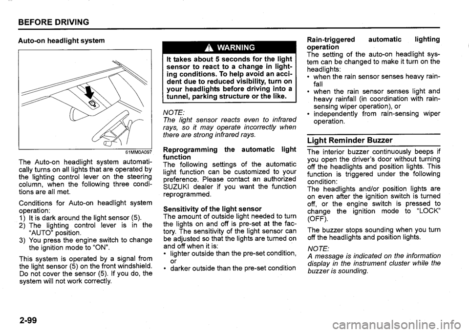 SUZUKI SX4 2016  Owners Manual 
