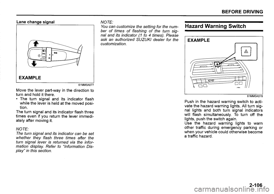 SUZUKI SX4 2015  Owners Manual 