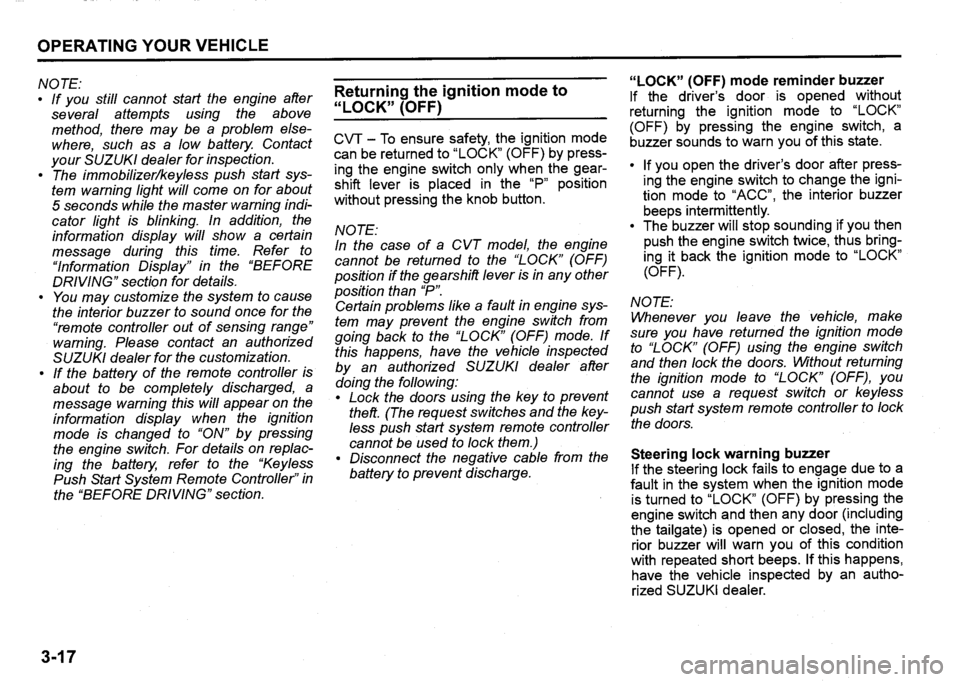 SUZUKI SX4 2015  Owners Manual 
