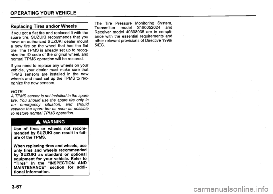 SUZUKI SX4 2020  Owners Manual 