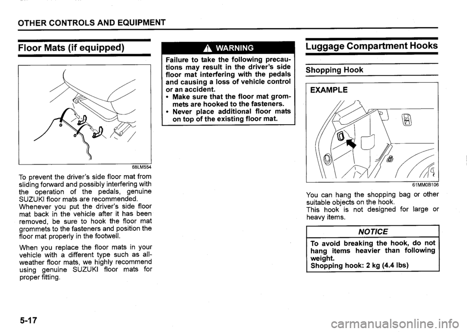 SUZUKI SX4 2017  Owners Manual 
