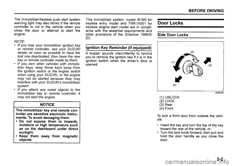 SUZUKI SX4 2019  Owners Manual 