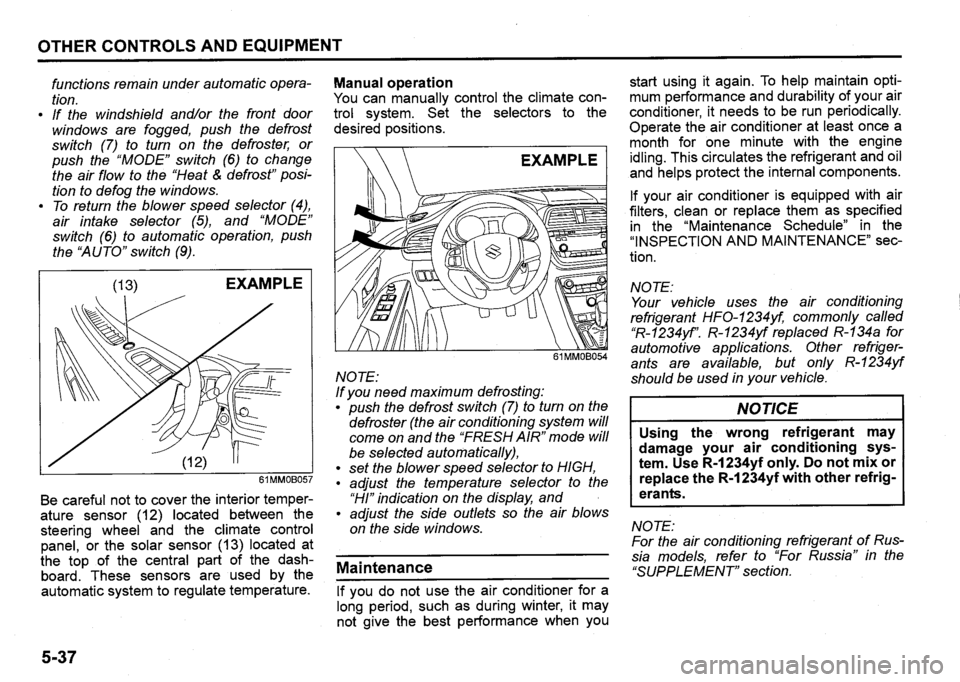 SUZUKI SX4 2016  Owners Manual 