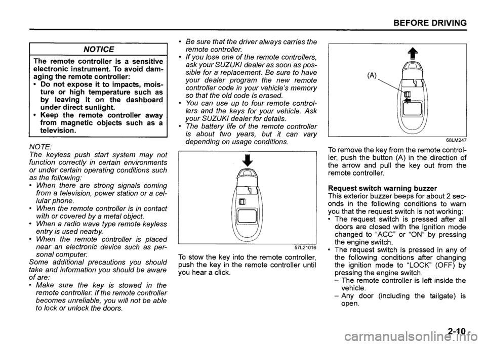 SUZUKI SX4 2020  Owners Manual 