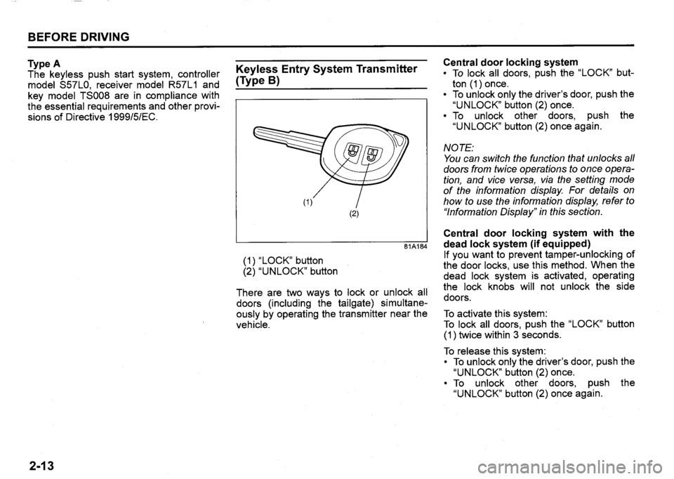 SUZUKI SX4 2020  Owners Manual 