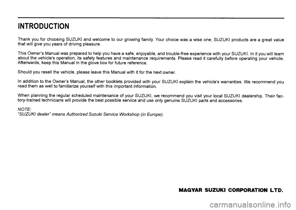 SUZUKI SX4 2017  Owners Manual 