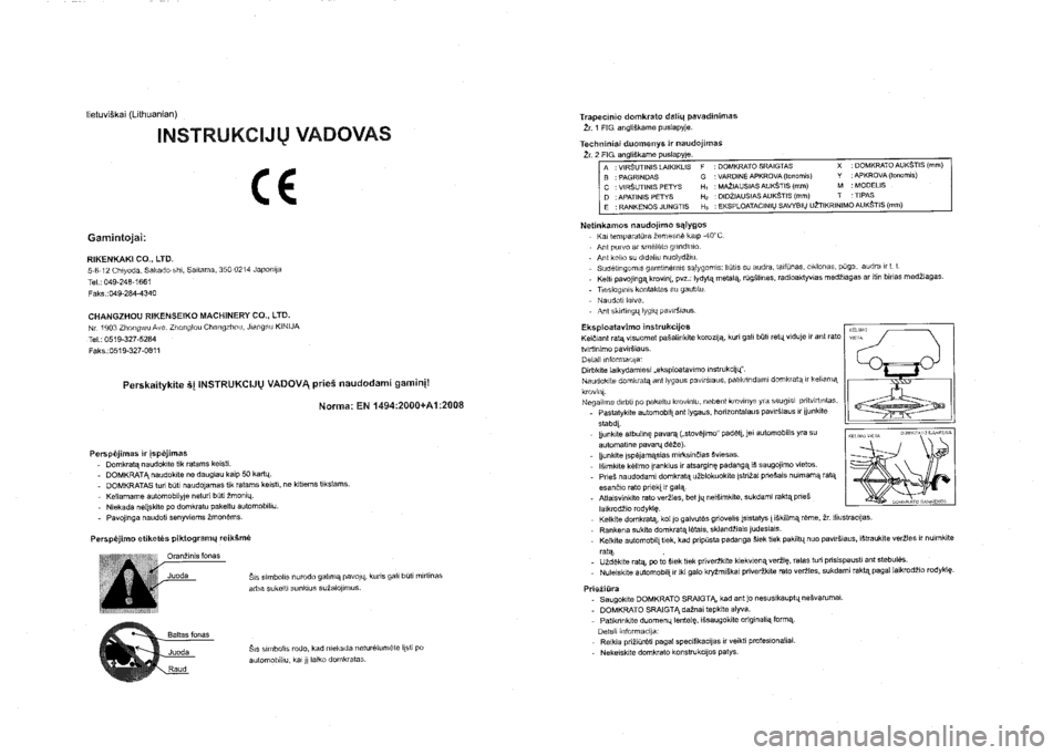 SUZUKI SX4 2015  Owners Manual 