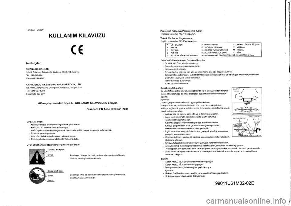 SUZUKI SX4 2014  Owners Manual 