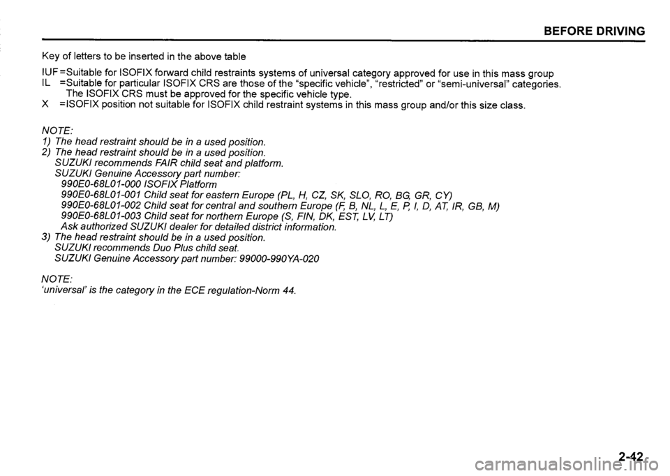 SUZUKI SX4 2020  Owners Manual 