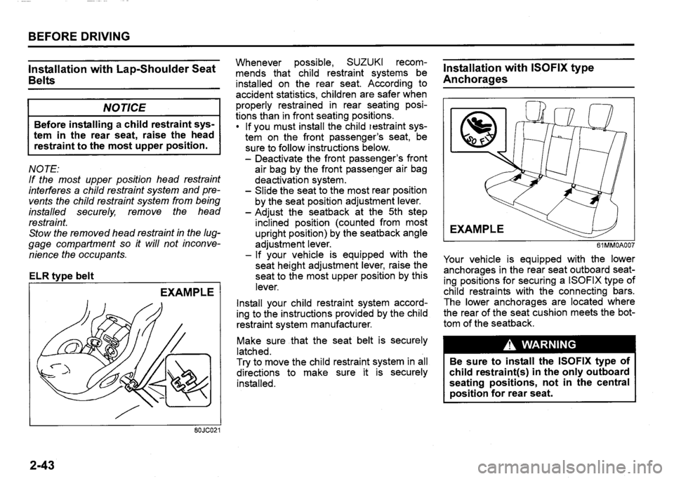 SUZUKI SX4 2020  Owners Manual 