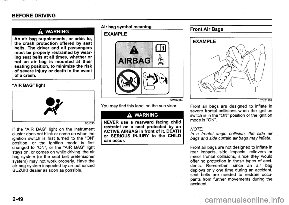 SUZUKI SX4 2020  Owners Manual 