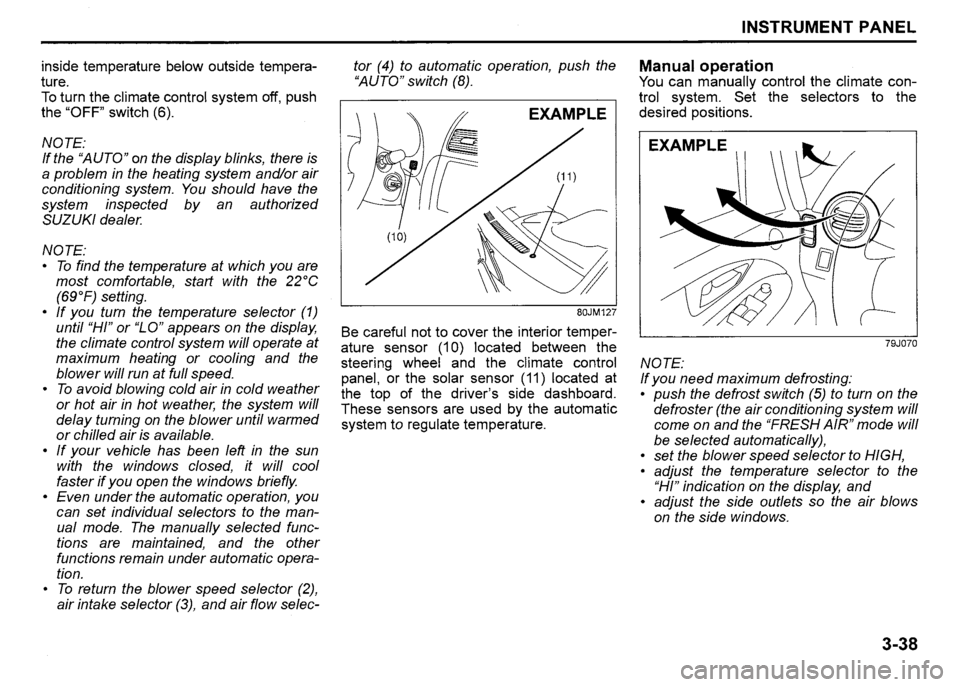 SUZUKI SX4 2011  Owners Manual 