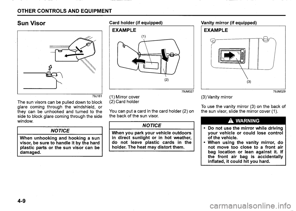 SUZUKI SX4 2011  Owners Manual 