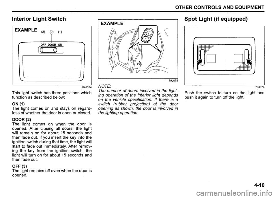 SUZUKI SX4 2011  Owners Manual 