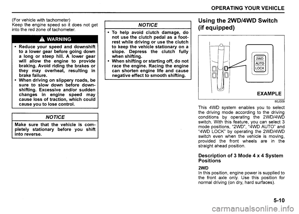 SUZUKI SX4 2011  Owners Manual 