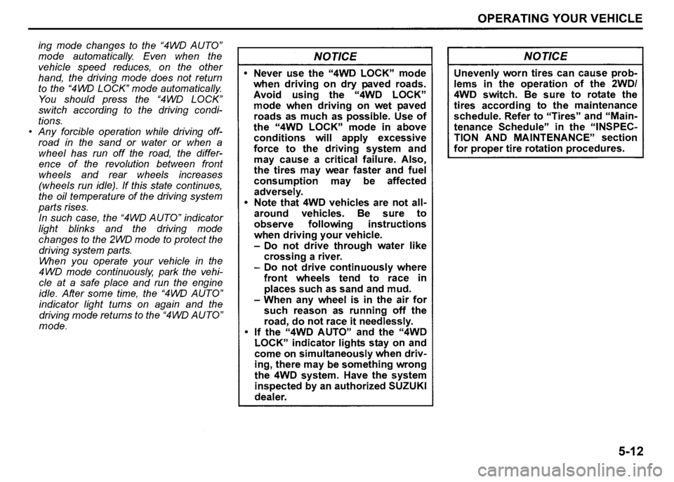 SUZUKI SX4 2012  Owners Manual 