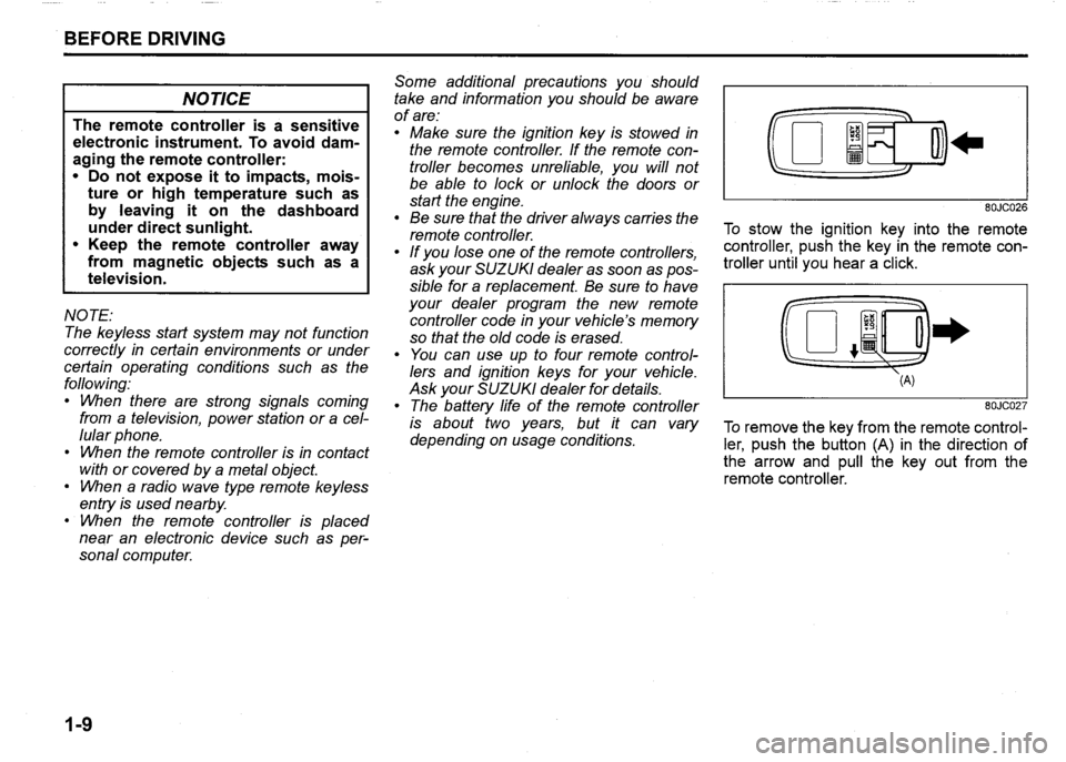 SUZUKI SX4 2007  Owners Manual 