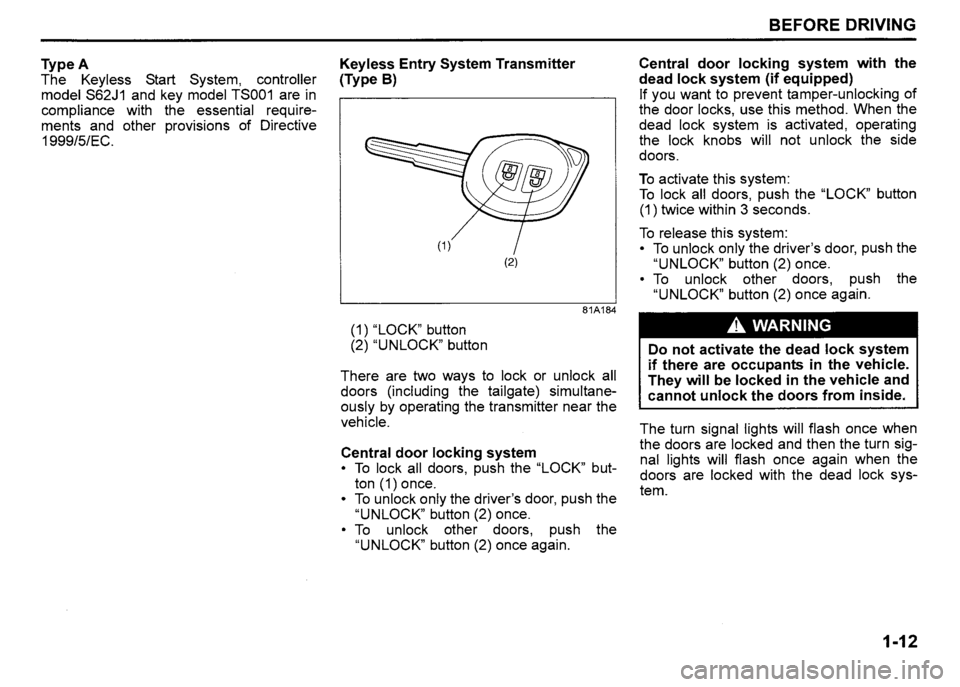 SUZUKI SX4 2007  Owners Manual 