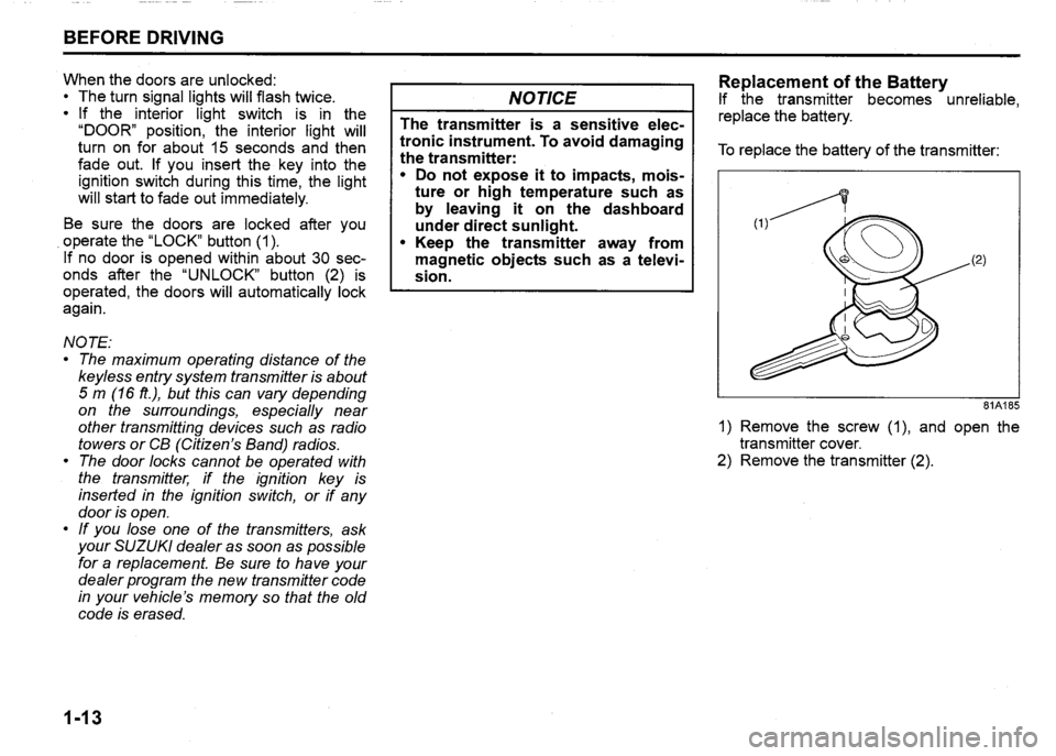 SUZUKI SX4 2007  Owners Manual 