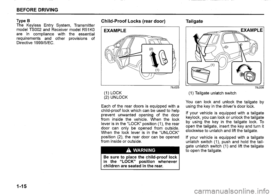 SUZUKI SX4 2007  Owners Manual 
