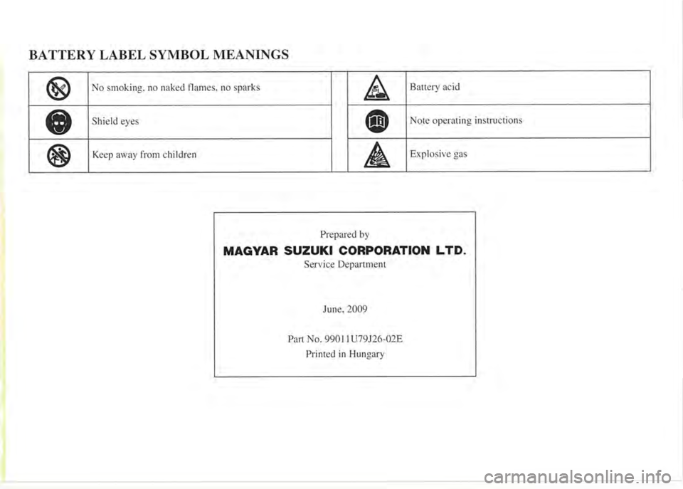 SUZUKI SX4 2012  Owners Manual 