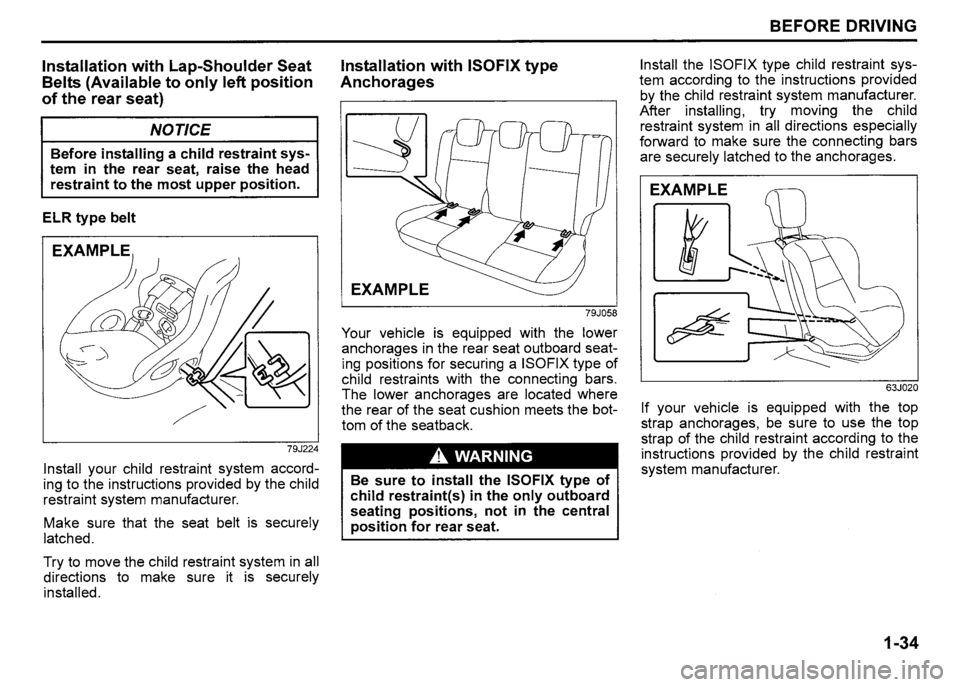 SUZUKI SX4 2012  Owners Manual 