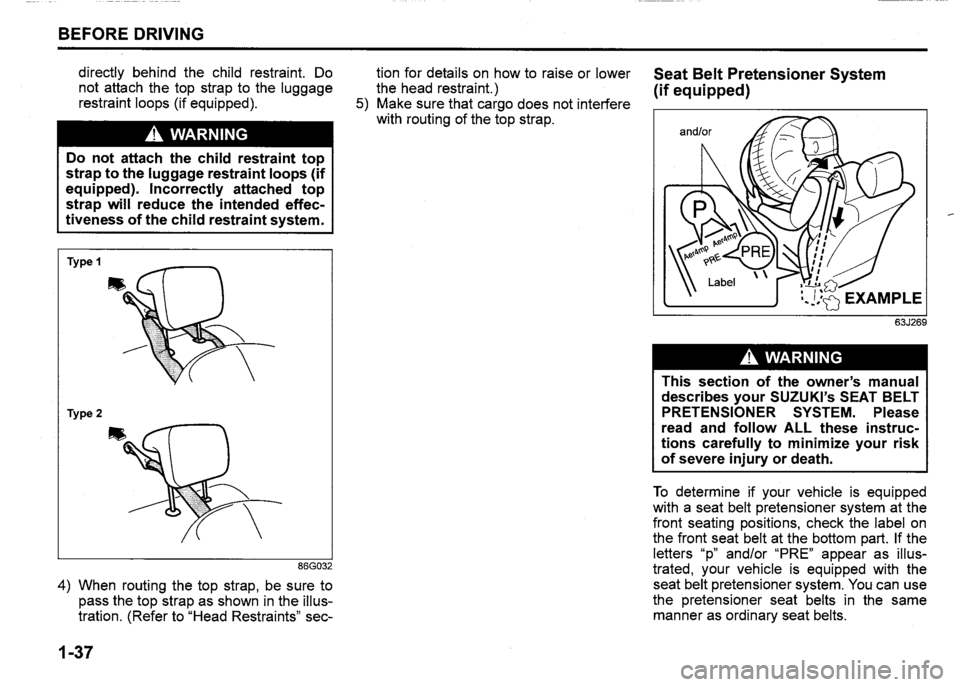 SUZUKI SX4 2012  Owners Manual 