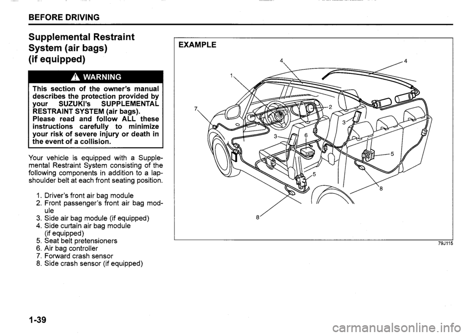 SUZUKI SX4 2011  Owners Manual 