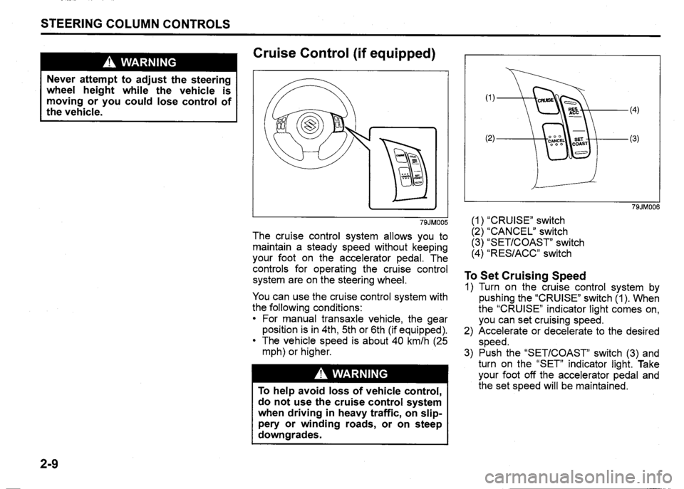 SUZUKI SX4 2011  Owners Manual 