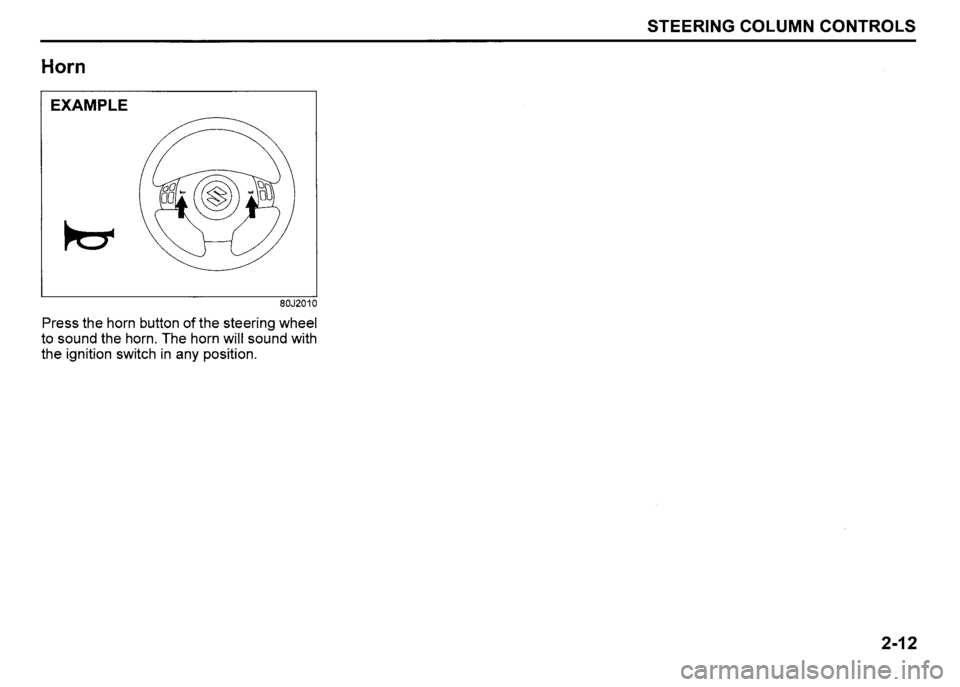 SUZUKI SX4 2011  Owners Manual 