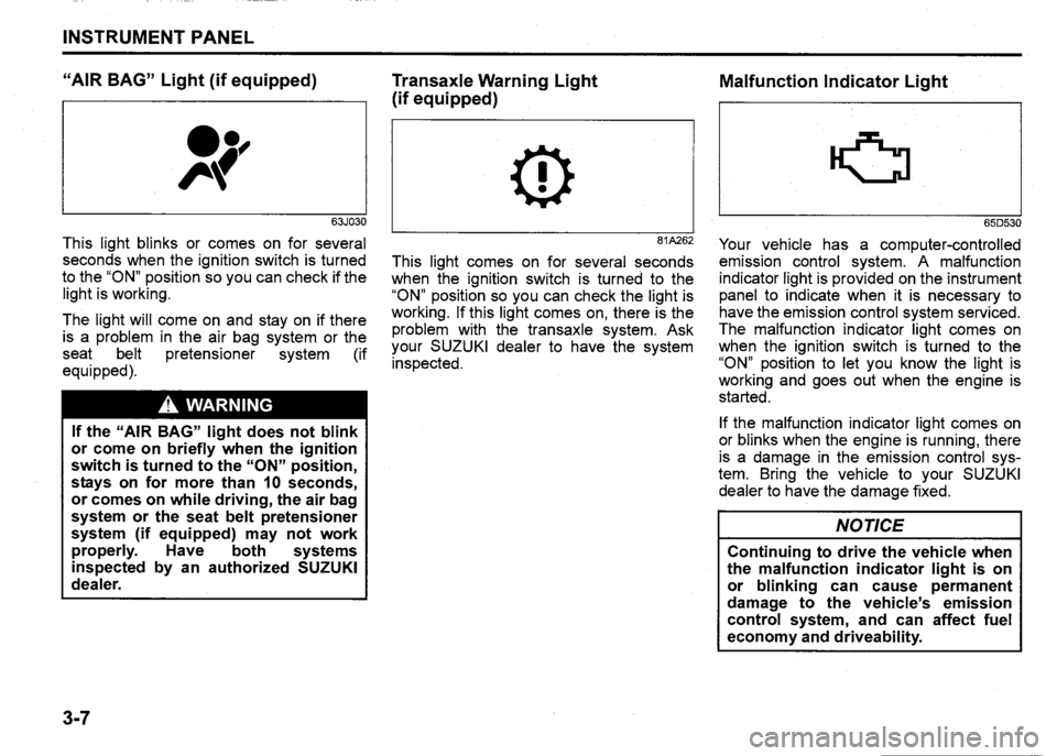SUZUKI SX4 2012  Owners Manual 