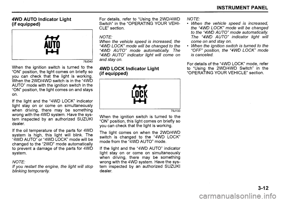 SUZUKI SX4 2007  Owners Manual 