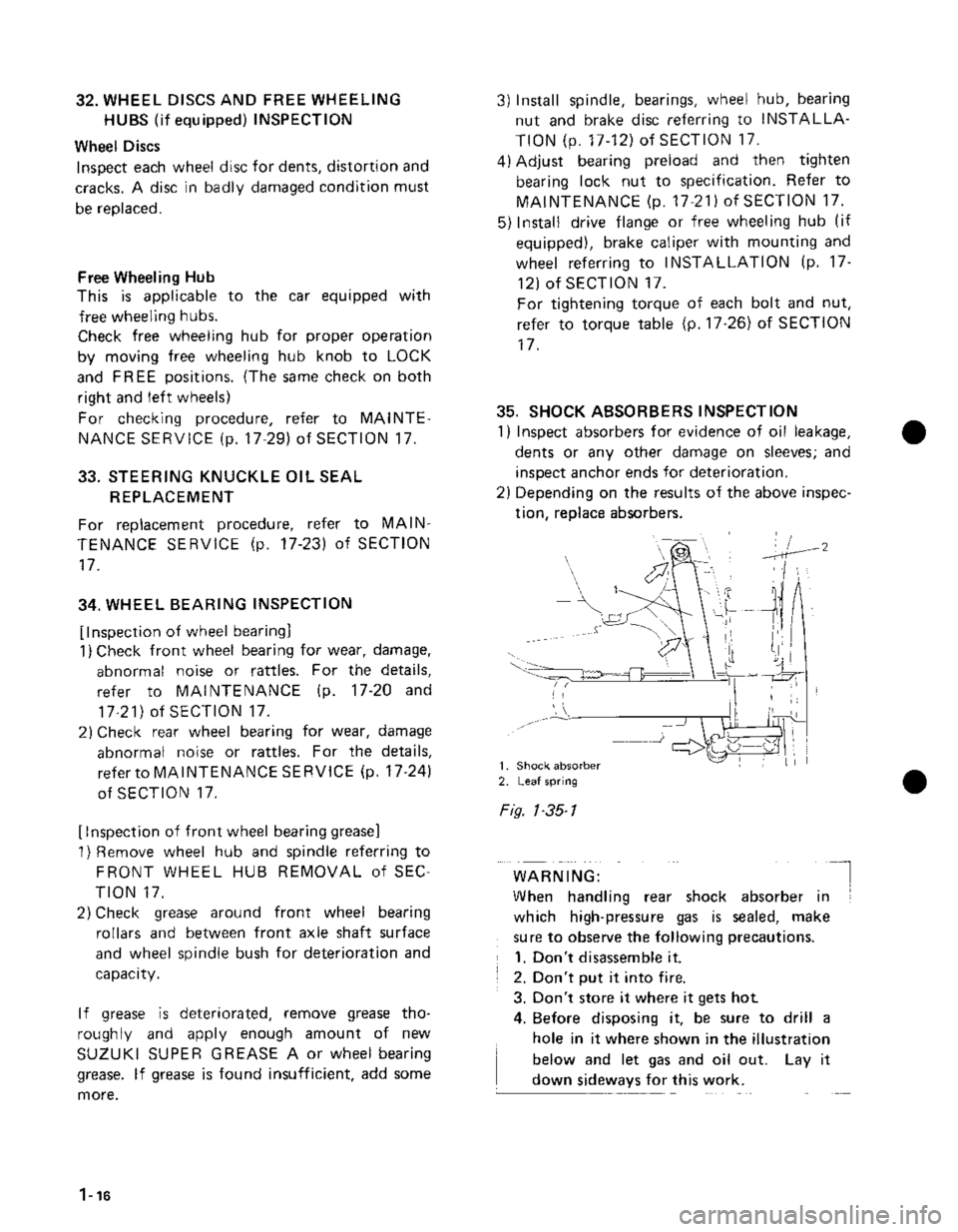 SUZUKI GRAND VITARA 1987  Service Repair Manual 