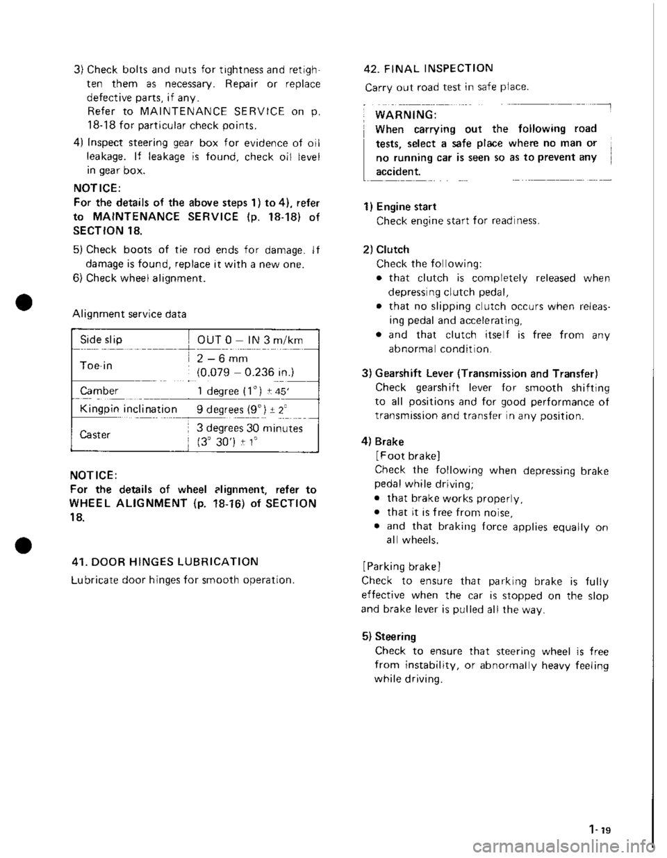 SUZUKI GRAND VITARA 1987  Service Repair Manual 