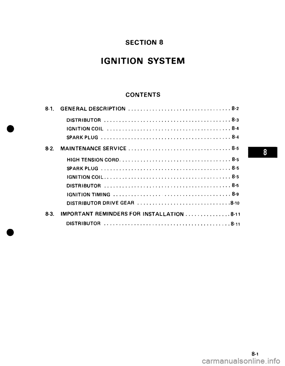 SUZUKI GRAND VITARA 1987  Service Repair Manual 